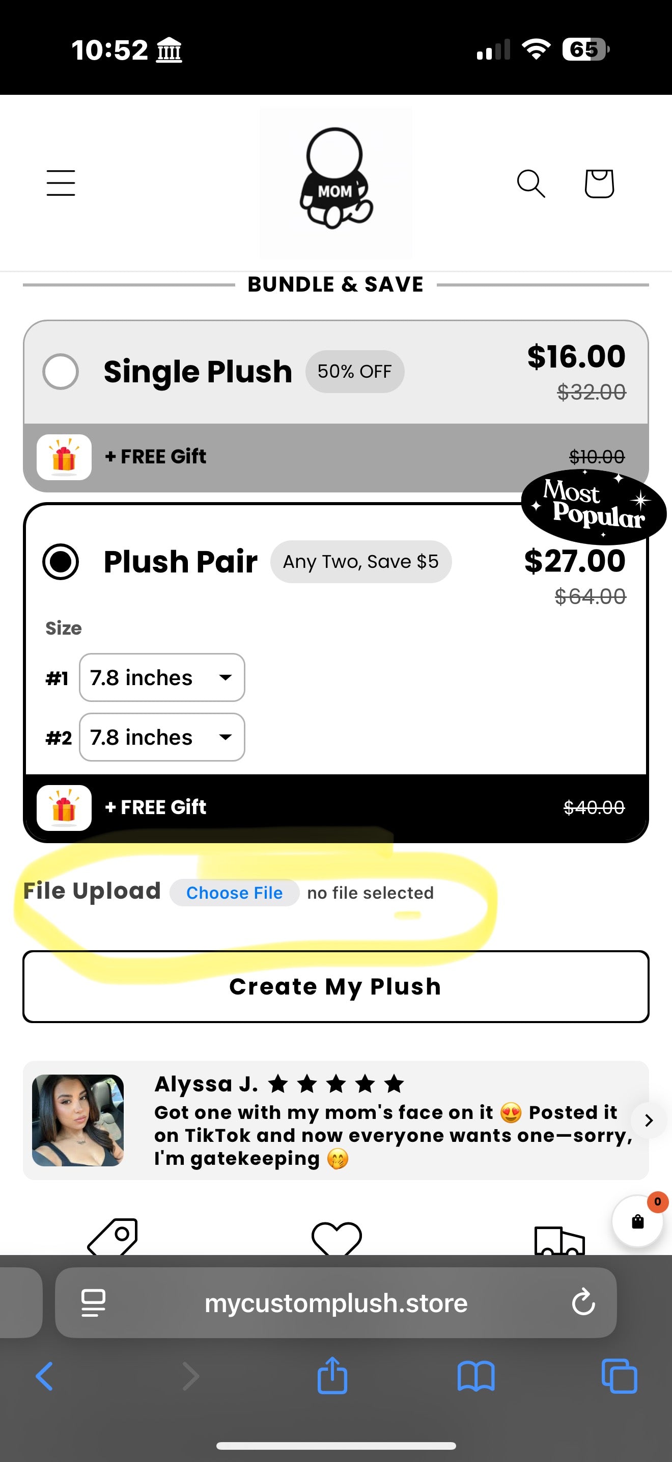 Custom Wife, Mom, Boss Face Plush