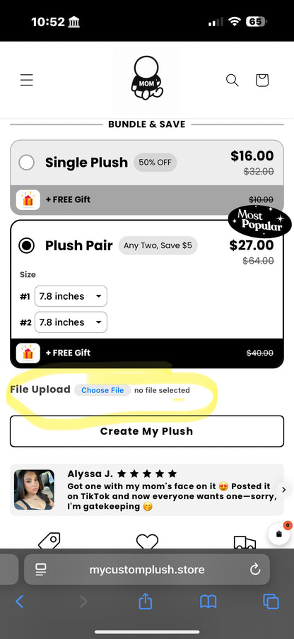 Custom Wife, Mom, Boss Face Plush