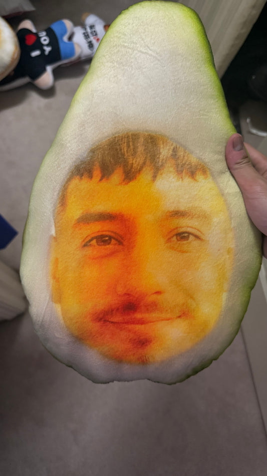 Custom Avocado Face Plush